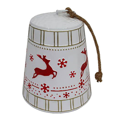 Christmas Metal Bell with Rope White 20CM
