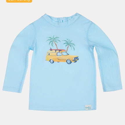 Toshi Swim Rashie Swell Seekers Sky for Toddlers Size 2
