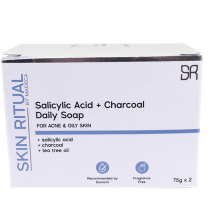 Skin Ritual Salicylic Acid + Charcoal Daily Soap 2 x 75g