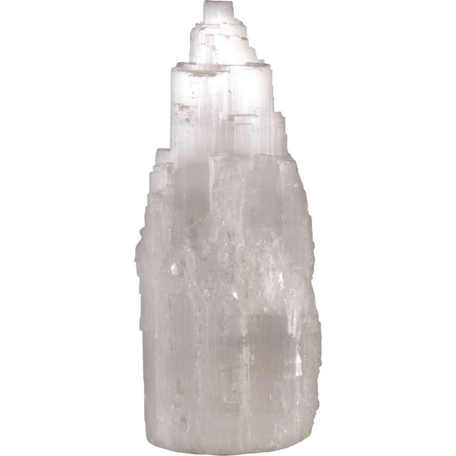 Saltco Selenite Crystal Tower Lamp For Home Decor 20 To 25cm