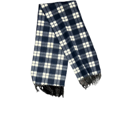 Branded Workwear Scarf Blue Check with Tassels