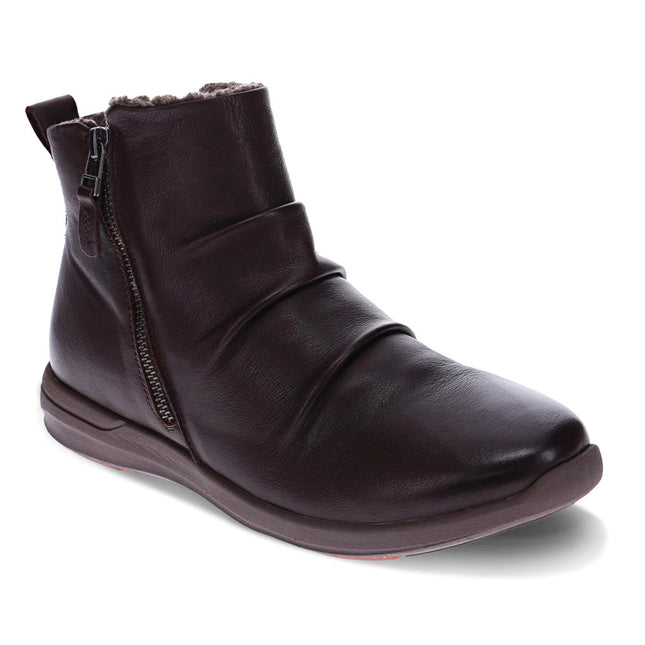Scholl Orthaheel Womens Nina Ii Leather Boots Chocolate