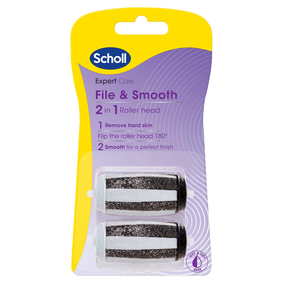 Scholl File & Smooth 2 In 1 Roller Refll 1 Pack - OhYouLuckyDuck.com.au