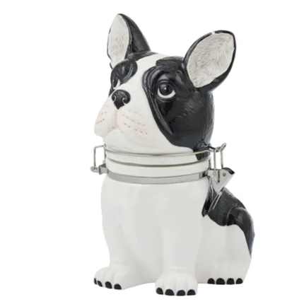 Frenchie Ceramic Storage Jar with Lid for Kitchen and Pantry Organization 14x18x24CM
