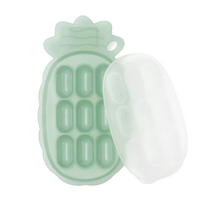 Haakaa Silicone Pineapple Nibble Tray For Baby Food Pea Green