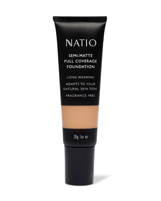 NATIO SEMI-MATTE FULL COVER FOUNDATION HAZELNUT - OhYouLuckyDuck.com.au
