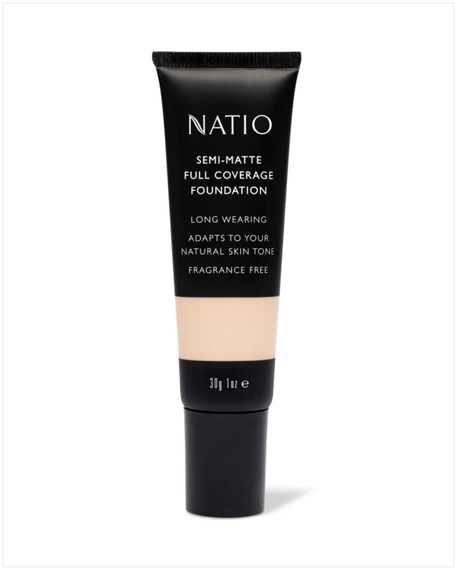 NATIO SEMI-MATTE FULL COVER FOUNDATION SHELL - OhYouLuckyDuck.com.au