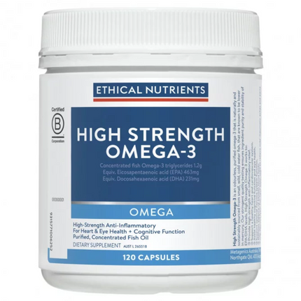Ethical Nutrients High-Strength Fish Oil Caps 120 - OhYouLuckyDuck.com.au