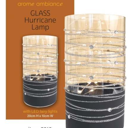 Arome Ambience Glass Hurricane Lamp Medium 20Cm