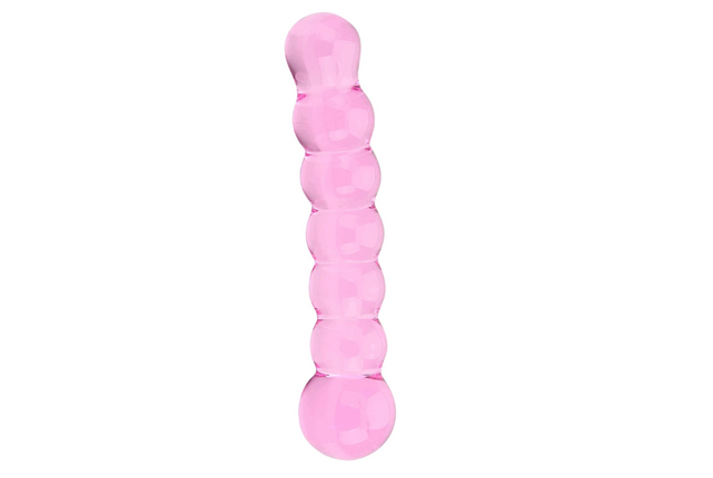 Spectrum Ribbed Glass Dildo - OhYouLuckyDuck.com.au