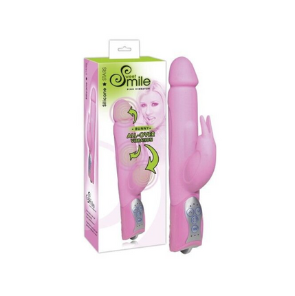 Pink all over vibrator rabbit - OhYouLuckyDuck.com.au
