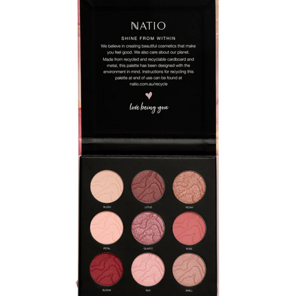 Natio Mineral Eyeshadow Palette Rose Quartz - OhYouLuckyDuck.com.au