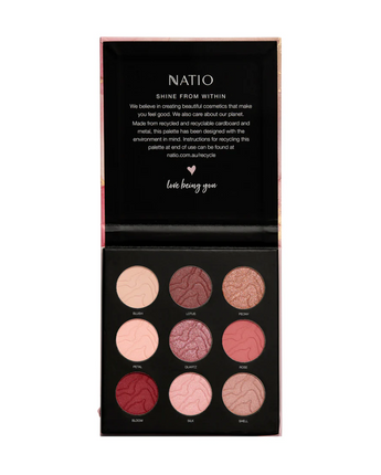 Natio Mineral Eyeshadow Palette Rose Quartz - OhYouLuckyDuck.com.au