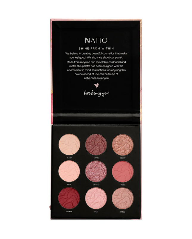 Natio Mineral Eyeshadow Palette Rose Quartz - OhYouLuckyDuck.com.au