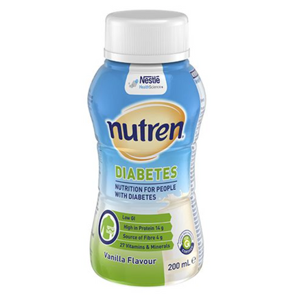 Nutren Diabetes Vanilla Bottle 200ML 4PK - OhYouLuckyDuck.com.au