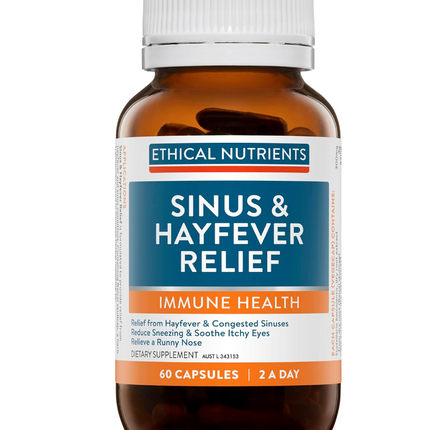 Ethical Nutrients Sinus & Hayfever Relief 60 Capsules - OhYouLuckyDuck.com.au