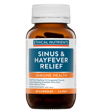 Ethical Nutrients Sinus & Hayfever Relief 60 Capsules - OhYouLuckyDuck.com.au