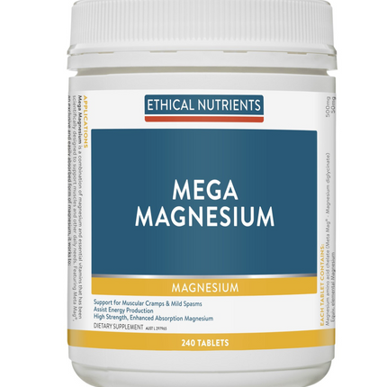 Ethical Nutrients Mega Magnesium Tablets 240 - OhYouLuckyDuck.com.au
