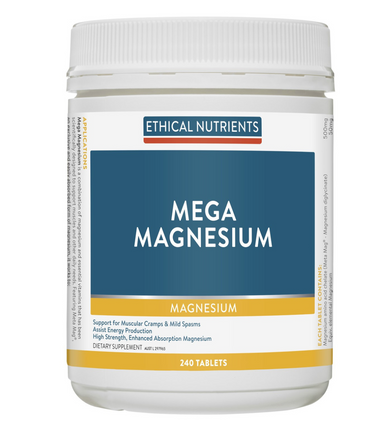 Ethical Nutrients Mega Magnesium Tablets 240 - OhYouLuckyDuck.com.au