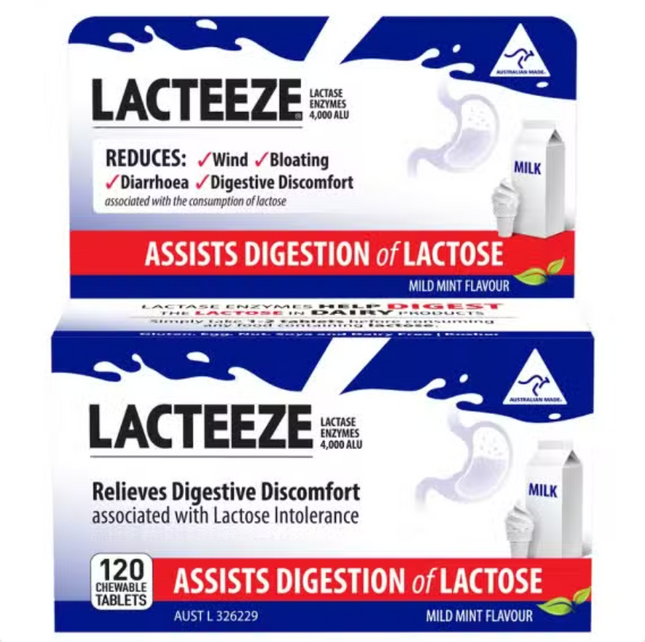 Lacteeze Strength Tablets 120 Tablets - OhYouLuckyDuck.com.au