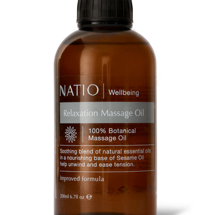 Natio Massage Oil Relaxation 200ML - OhYouLuckyDuck.com.au