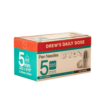 Drews Daily Dose Pen Needles 32G 5Mm 100