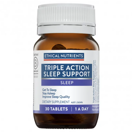 Ethical Nutrients Triple Action Sleep Support Tabs 30 - OhYouLuckyDuck.com.au