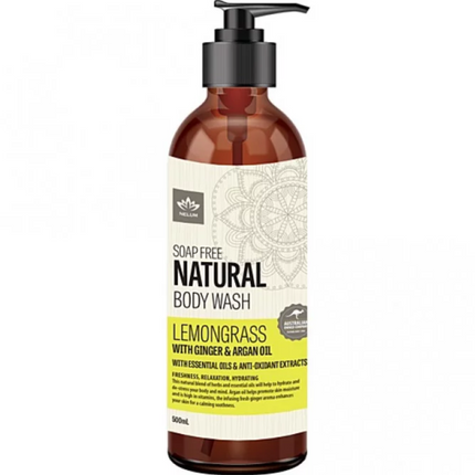 Nelum Body Wash Lemongrass With Argan Oil 500mL - OhYouLuckyDuck.com.au