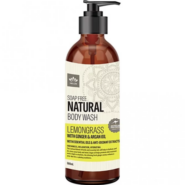 Nelum Body Wash Lemongrass With Argan Oil 500mL - OhYouLuckyDuck.com.au