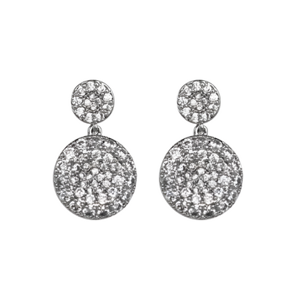 Adnohr Sensation CZ Round Drop Rhodium 15997