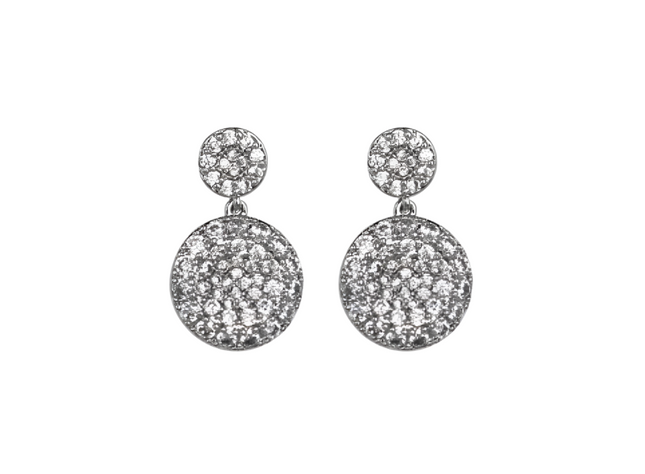 Adnohr Sensation CZ Round Drop Rhodium 15997