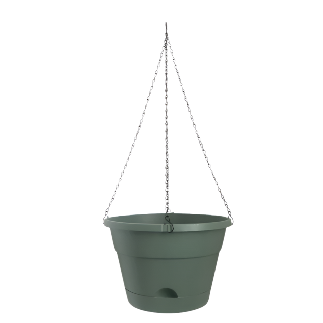 Leonard Self Watering Hanging Basket Green 33cm