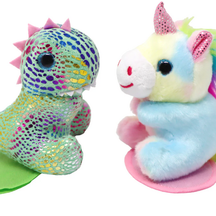Pink Poppy Shoulder Pets Unicorn or Dinosaur Assorted Plush Shoulder Toy