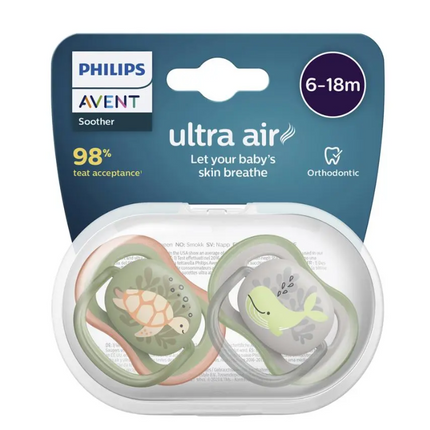 Avent Soother Ultra Air 6 18M Deco