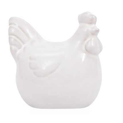 Splosh Large Ceramic Hen Figurine for Home and Garden Decor