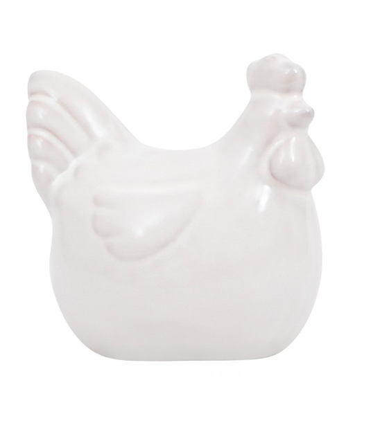 Splosh Large Ceramic Hen Figurine for Home and Garden Decor