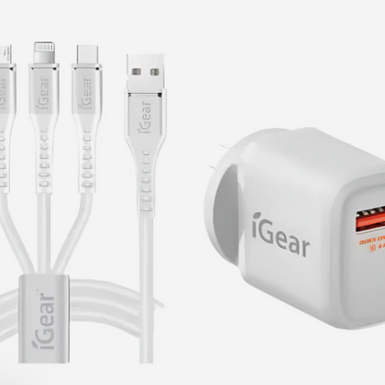 iGear Charger 240V With 3 in 1 Cable