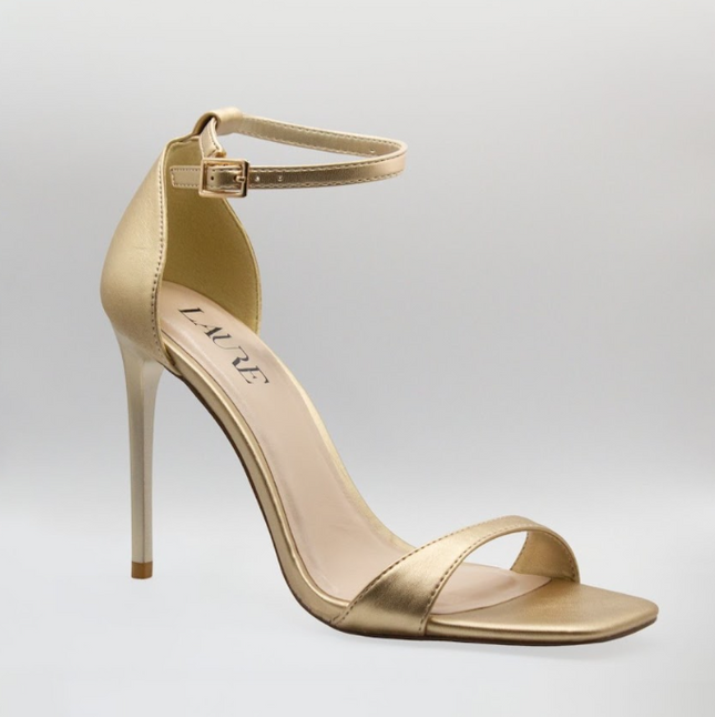 Tanya 10cm Opened Strappy High Heel Gold