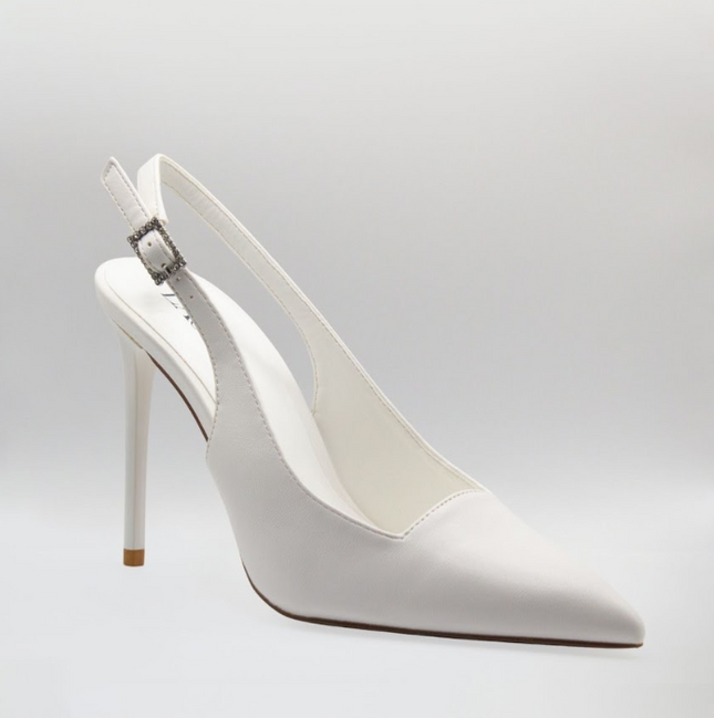 Stephanie 10cm Closed High Heel White
