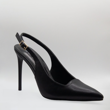 Stephanie 10cm Closed High Heel Black