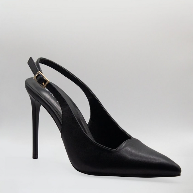 Stephanie 10cm Closed High Heel Black