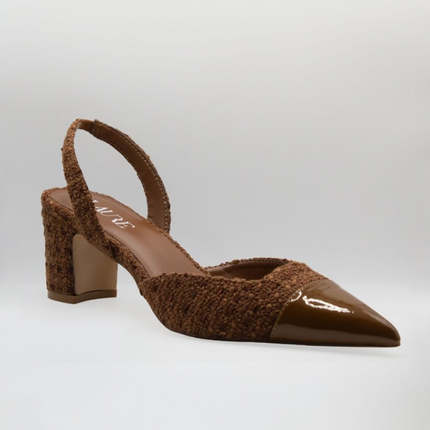 Meriella 6cm Closed Mid Heel Brown