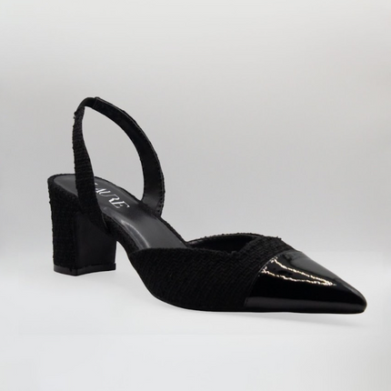 Meriella 6cm Closed Mid Heel Black