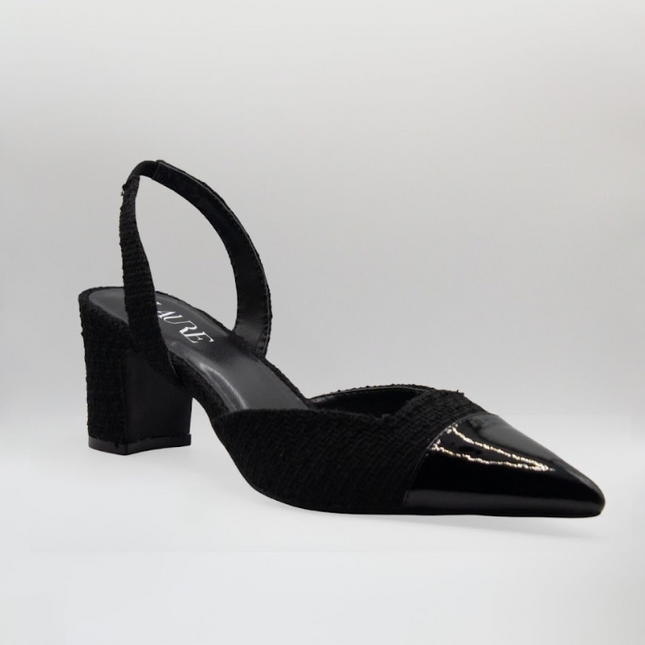 Meriella 6cm Closed Mid Heel Black