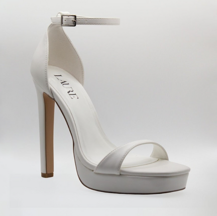 Marianne 12cm Opened Strappy High Heel White