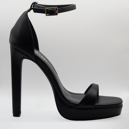 Marianne 12cm Opened Strappy High Heel Black