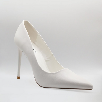 Laure 10cm Closed High Heel White