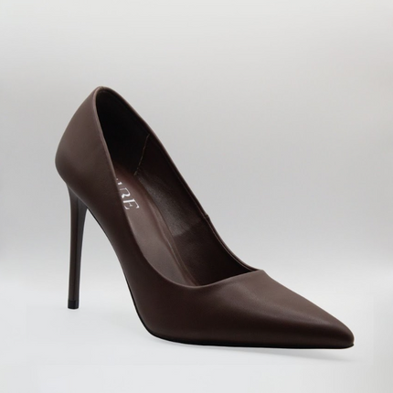Laure 10cm Closed High Heel Brown
