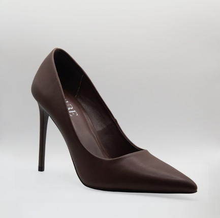 Laure 10cm Closed High Heel Brown