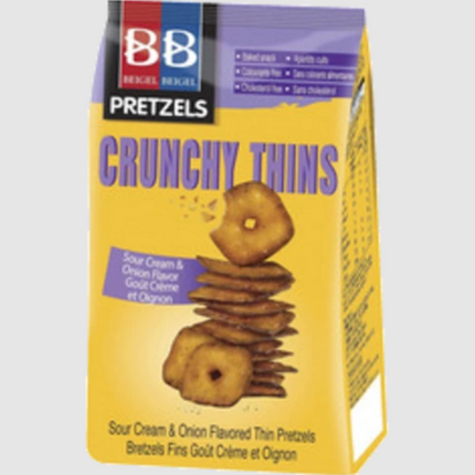 Beigel Beigel Thins Pretzel S/Crm And Onion 300G